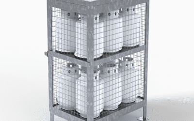 Security Cage – 12X20 Lb With Centre Shelf